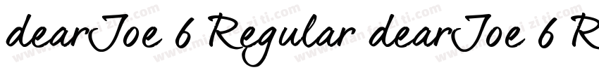 dearJoe 6 Regular dearJoe 6 Regular字体转换